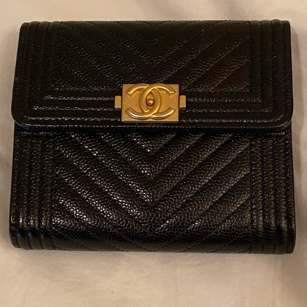 Chanel Boy Caviar Wallet